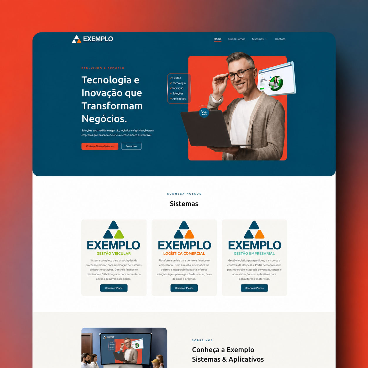 Site institucional da sua empresa