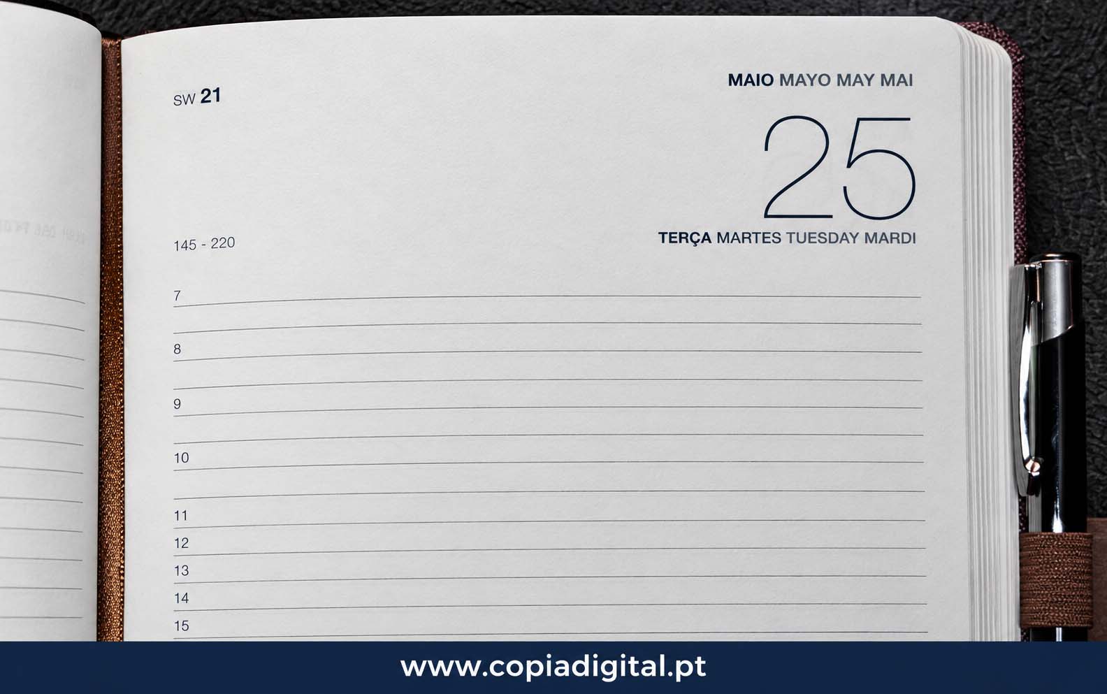 Agenda 2027 capa em linho azul - imagem 3